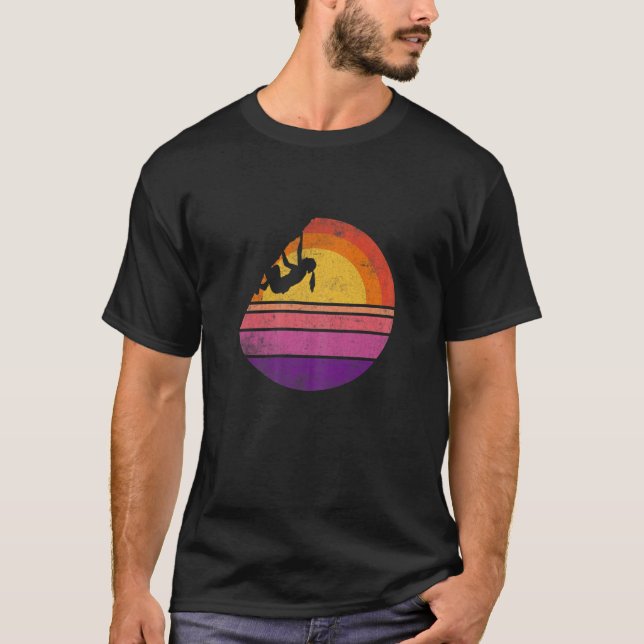 Retro Rock Climber Vintag T-Shirt (Vorderseite)