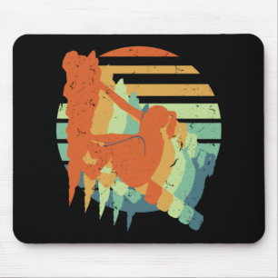 Retro Rock Climbing - Bergsteig Bouldering Mousepad