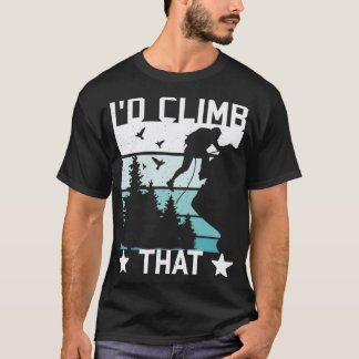 Retro Rock Climbing Id Climb, dass Vintag Boulderi T-Shirt