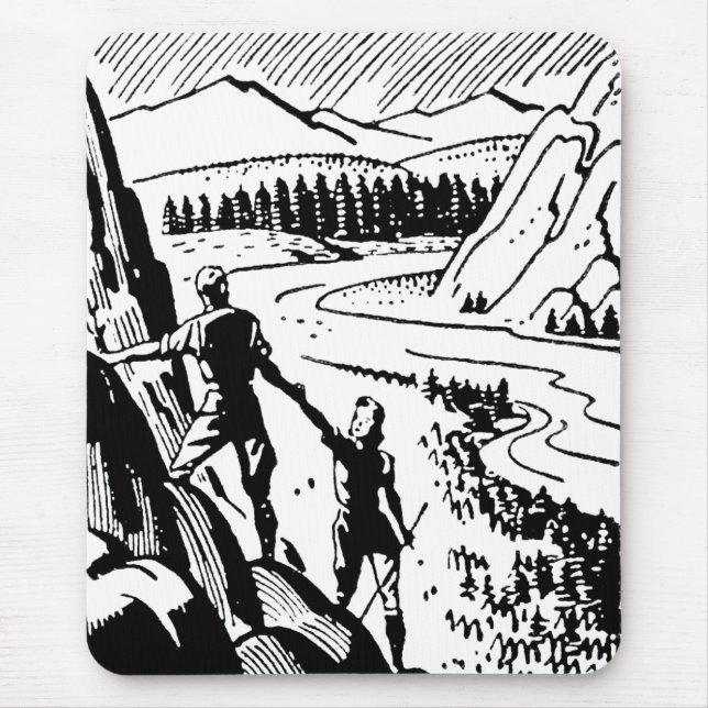 Retro Rock Climbing Mousepad (Vorne)