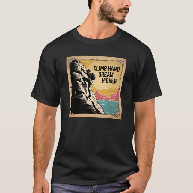 Retro Rock Climbing T - Shirt (Vorderseite)