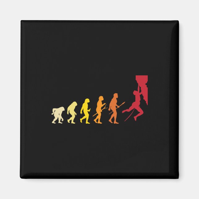 Retro Rock Climbing - Vintage Boulderer Kletterer  Magnet (Vorne)