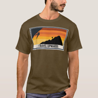 Retro Rock ClimbingI Reise hinauf Berggipfel T-Shirt