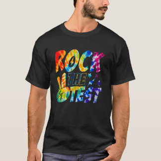 Retro Rock Der Test Tie Dye Lehrer Student Prüfung T-Shirt
