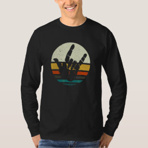 Retro Rock Handhörner für Rock and Roll Musik T-Shirt