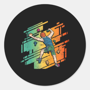 Retro Rock Klettergarten Runder Aufkleber