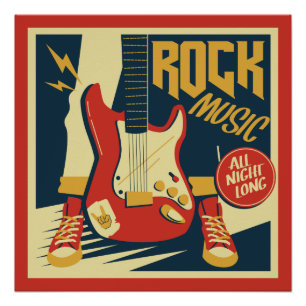 Retro Rock Music Poster