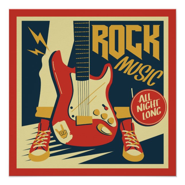 Retro Rock Music Poster (Vorderseite)
