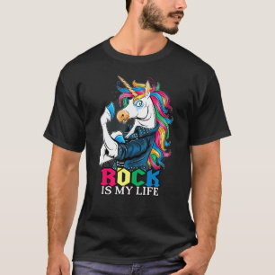 Retro Rock Symbol I Rock and Roll ist mein Leben I T-Shirt