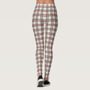 Retro Rockabilly Weiße Karierte Leggings Hose