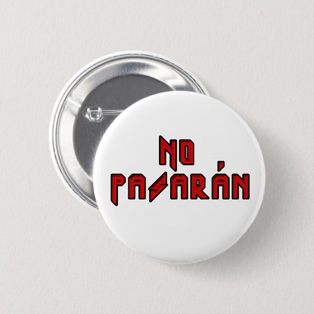 Retro Rocker - Kein Pasaran Button (Vorne & Hinten)