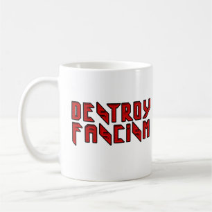 Retro Rocker - Zerstörung des Faschismus Kaffeetasse