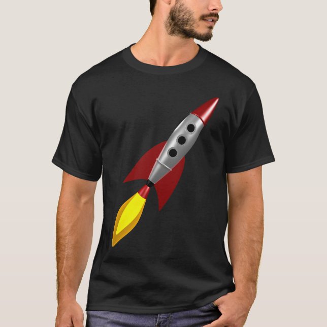 Retro Rocket 3d T-Shirt (Vorderseite)