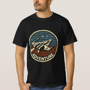 Retro Rocket Adventure im Weltraum T-Shirt