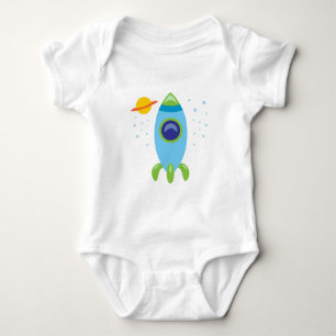 Retro Rocket Baby Strampler