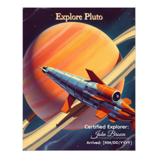 Retro Rocket Launch Poster - Vintage Space Age 