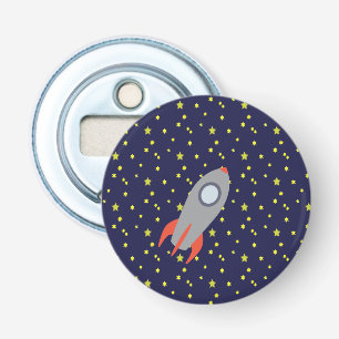 Retro Rocket-Schiff mit Sternchen-Vereinbarung Flaschenöffner