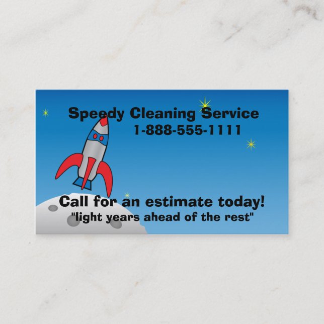 Retro Rocket-Schiff Visitenkarte (Vorderseite)