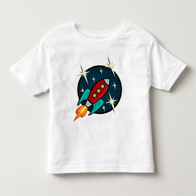 RETRO ROCKET-SCHIFFS-KLEINKIND-T - SHIRT (Vorderseite)