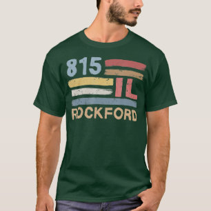 Retro Rockford Area Code 815 Einwohner Staat Illin T-Shirt