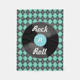 Retro Rock'n'Roll Record Fleece Blanket-Geschenk