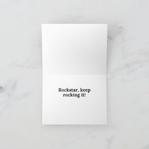 Retro Rockstar Mitarbeiter Danke Karte
