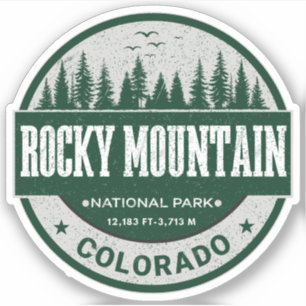 Retro Rocky Mountain National Park Colorado Wander Aufkleber