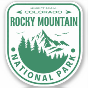 Retro Rocky Mountain National Park Colorado Wander Aufkleber