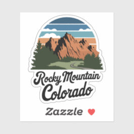 Retro Rocky Mountain Nationalpark Aufkleber