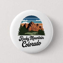 Retro Rocky Mountain Nationalpark Button