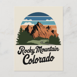 Retro Rocky Mountain Nationalpark Postkarte