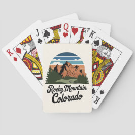 Retro Rocky Mountain Nationalpark Spielkarten