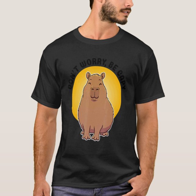 Retro Rodent Capybara nicht beunruhigt sein Capy 4 T-Shirt (Vorderseite)