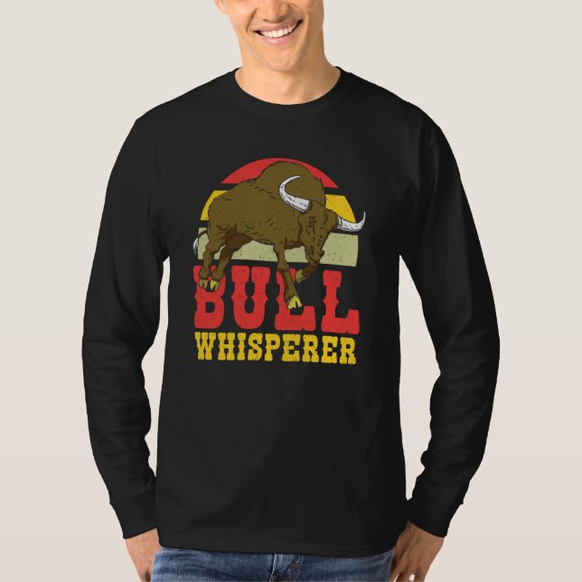 Retro Rodeo Bull Whisperer T-Shirt (Vorderseite)