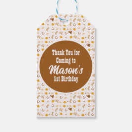 Retro Rodeo Cowgirl Cowboy Bohemisch Geburtstag Geschenkanhänger