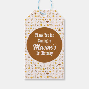 Retro Rodeo Cowgirl Cowboy Bohemisch Geburtstag Geschenkanhänger