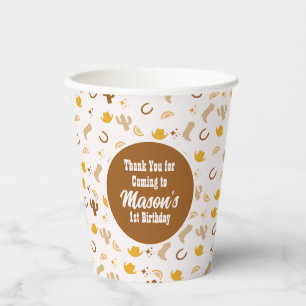 Retro Rodeo Cowgirl Cowboy Boho Geburtstag   Pappbecher
