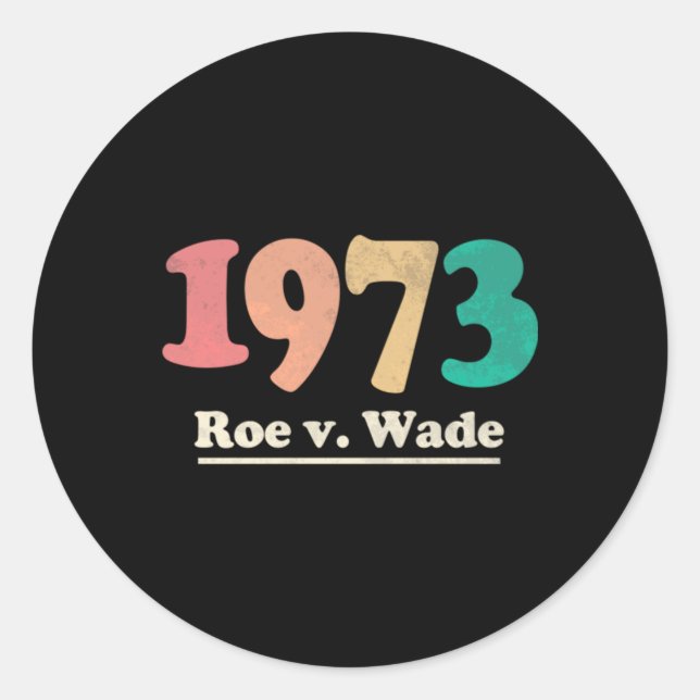 Retro Roe / Wade Roe / Wade Runder Aufkleber (Vorderseite)