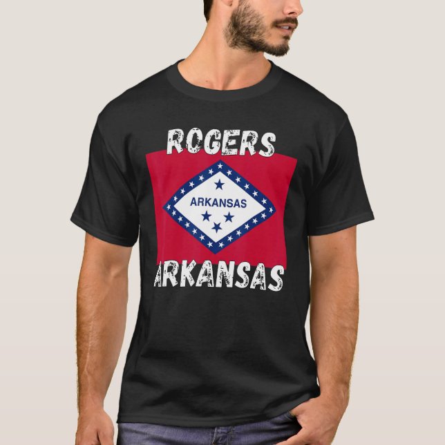 Retro Rogers Arkansas Apparel T-Shirt (Vorderseite)