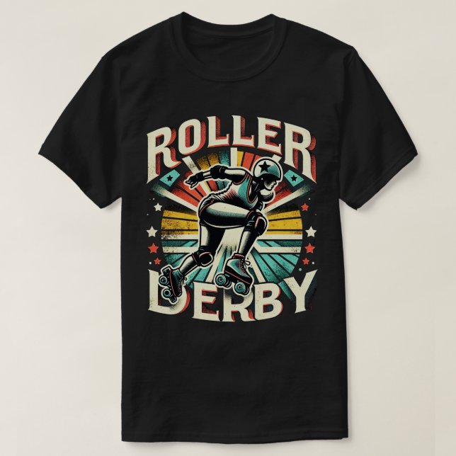Retro Roller Derby T-Shirt (Design vorne)