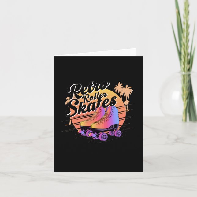 Retro Roller Skate - 80er Vibes Sticker Karte (Vorderseite)
