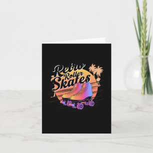 Retro Roller Skate - 80er Vibes Sticker Karte