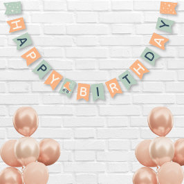 Retro Roller Skaten Sage Green Geburtstagspartei Wimpelkette