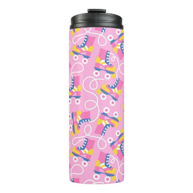 Retro Roller Skaten Thermosbecher (Vorderseite)
