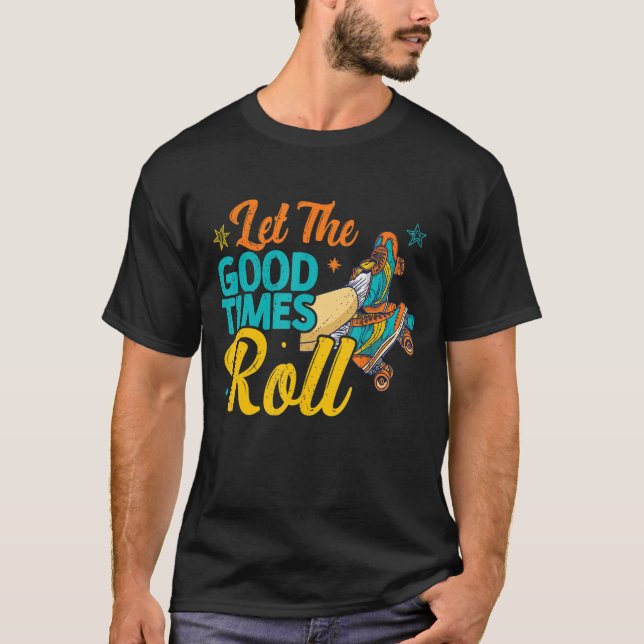 Retro Rollerskates Derby Roller Skaten für T T-Shirt (Vorderseite)