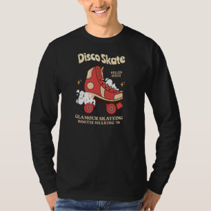 Retro Rollerskates Roller Disco Skaten Girl T-Shirt