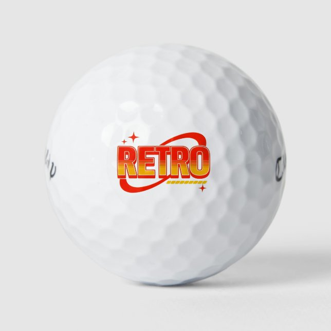 Retro-Rollkrampf. Golfball (Vorderseite)