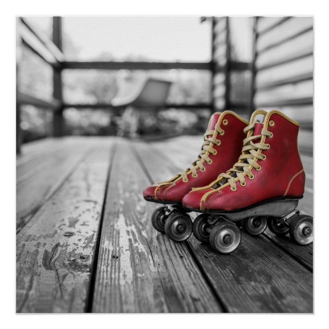 Retro-Rollschuhe Poster (Vorderseite)
