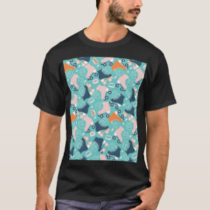 Retro-Rollschuhe: Vintage-Kassette T-Shirt