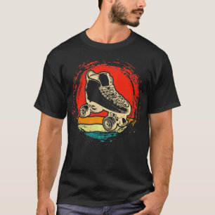 Retro-Rollschuhkleidung Vintage-Rollschuh T-Shirt